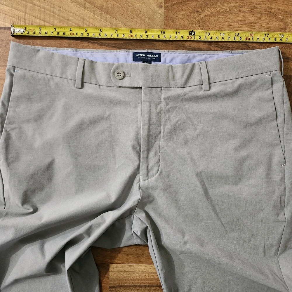 Peter Millar Crown Crafted Surge Performance Trouser Pants Gale Grey 36×34 Euc - Picture 7 of 16